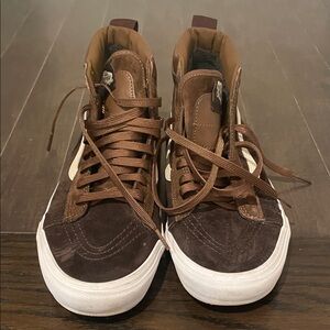 Vans Sk8-Hi Brown & White Athletic Shoes